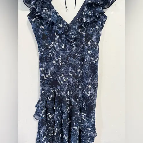 Bardot NWT Romance Frill Dress in Midnight Floral Mini Dress Size 6