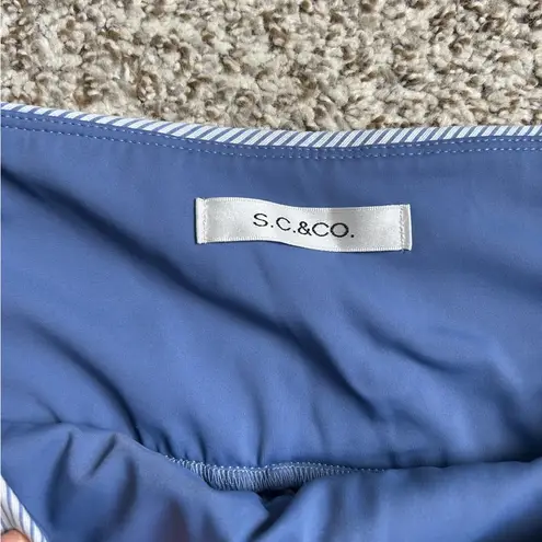 SC & Co. Blue Striped Mini Skirt Golf Tennis Athleticwear Stretch Activewear Size M