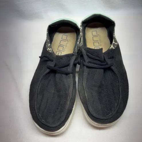 Hey Dude Wendy Rise Black Leopard Print Women's Shoes Size 11