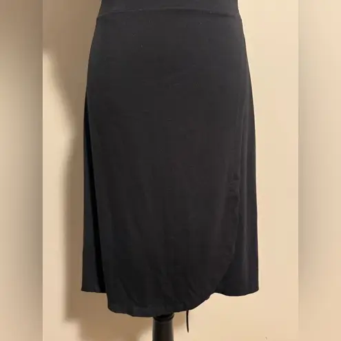 EUC Zachary’s Smile Black Elegant Wrap Dress with Striped Design size small