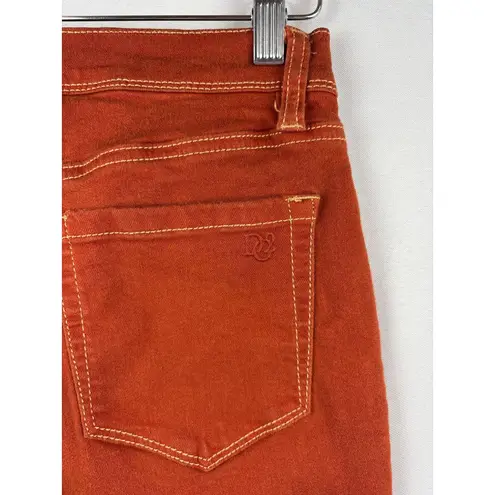 Diane Gilman Dg2 By Womens Rust Straight Leg Jeans Size 0 Cotton Blend