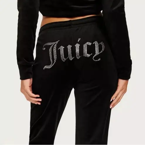 Juicy Couture NEW  Tina Track Pants in Velvety Black, Size M New w/Tag