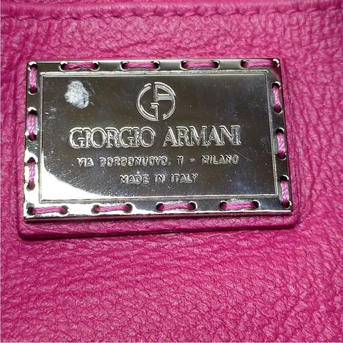 Giorgio Armani Pink Satin Evening Bag EUC