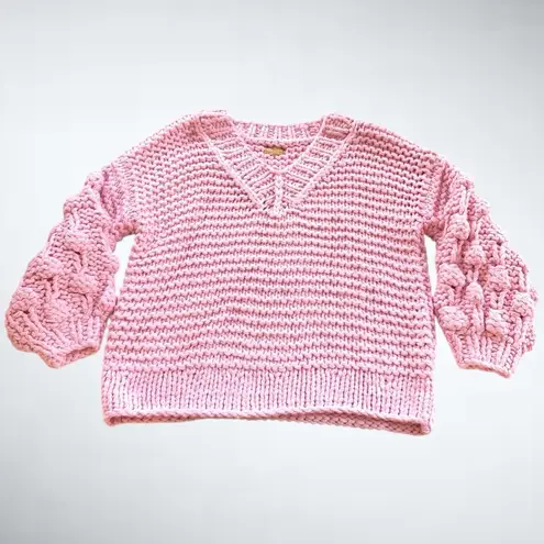 POL Oversized Chunky Sweater in Pink Size S
