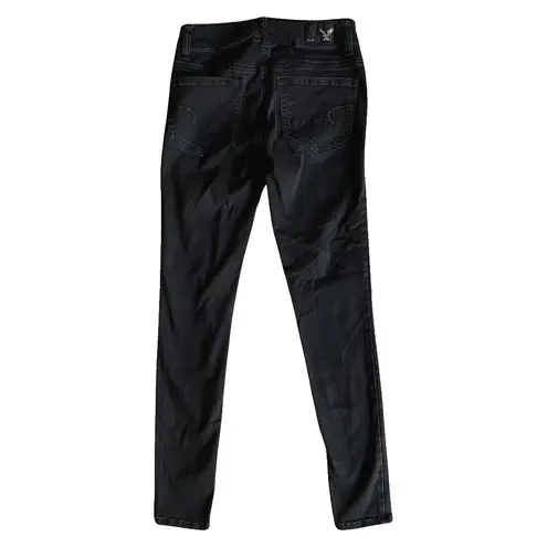 American Eagle  Jeans Womens 0 Short Black Jegging Skinny Super Super‎ Stretch