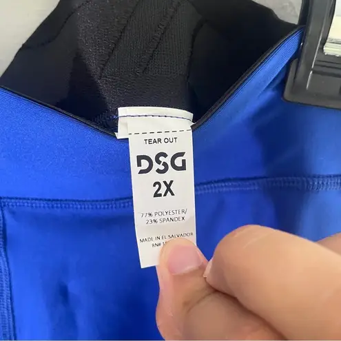 DSG Blue Compression Mid Rise Spandex Shorts Size 2X NWT