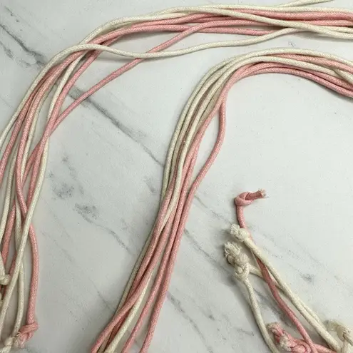 Womens Chunky Shell Chip Studded Tie Belt Boho Medium (M) Large (L) ✨ Pink