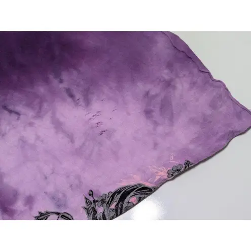 Vintage Y2K Crash and Burn Bling Studded Burnout Tee Shirt Tunic Tank Top Sheer Purple Size M