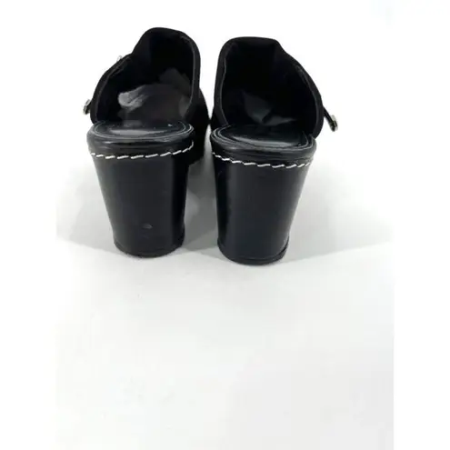 DONALD J PLINER RANAS 4 Black Textile Platform Wedge Mules Slides size 7.5