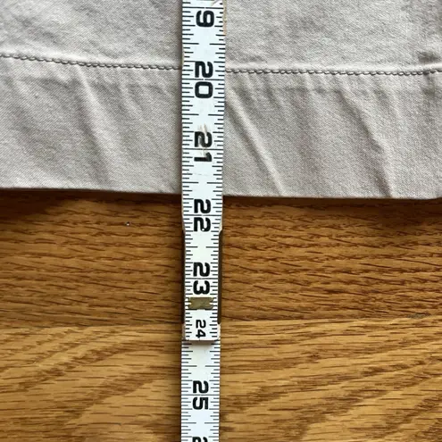 Piazza Sempione Women Mid Rise Khaki Bermuda Shorts Tan Beige Cotton Sz Large