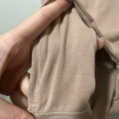 Indigo Luna Bodysuit • Size Medium • Minimalist Slow Fashion Essential Taupe Brown