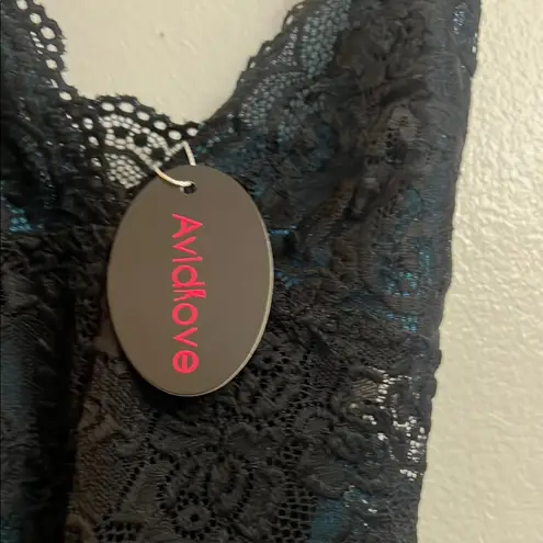 Avidlove One Piece Snap Crotch Teddy Bodysuit Contrast Lace Mini Babydoll Small