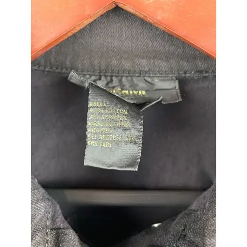 Twisted London Womens Black Denim Jacket With Lace Trim Size S