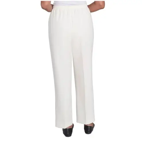 Alfred Dunner Women's Plus Size Straight-Leg Pants White Size 20W