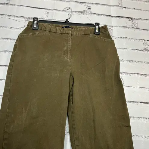 Hillard & Hanson Green Wide Leg Chinos Classic Stretch Fit Casual SZ 28 Y2K