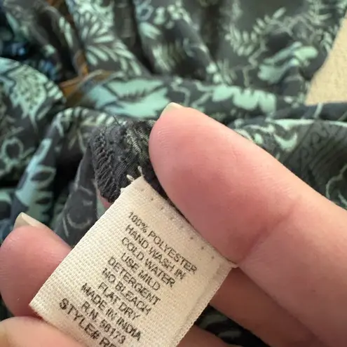 Raga Stefna Maxi Dress Green Size Small Printed Boho