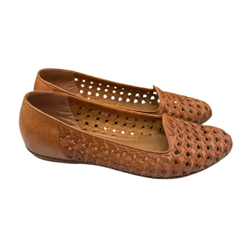 Cuddlers Women's Retro Rustic Boho Woven Leather Loafers Slip On Shoes 8 Brown