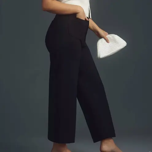 Anthropologie Maeve by  Black The Colette Ponte Crop Wide-Leg Pants - Size 30P