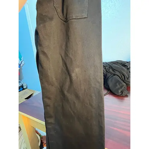 DL1961 Jeans Size 26 Black Mara Straight Mid Rise Instrasculpt Ankle Raw Hem