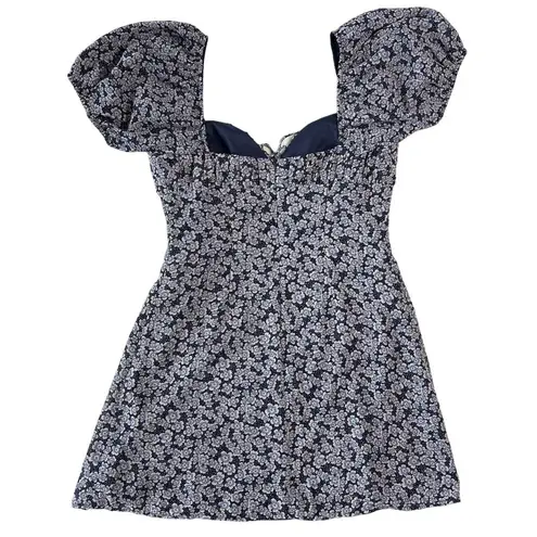 Essue E.Ssue Women's Medium Blue Floral Prairie Mini Dress Spring