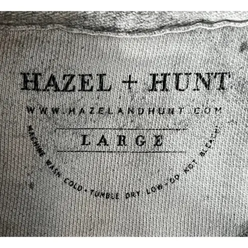 Hazel & Hunt Gray Crew Neck Sweatshirt Size Large