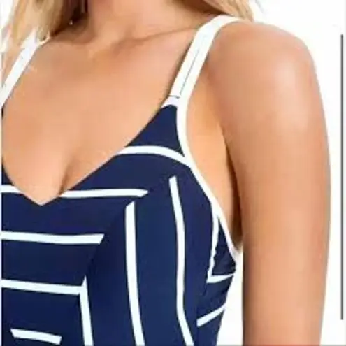 Seafolly Castaway One Piece Swimsuit US Size 8 AU 12 Nautical Stripe Medium M - Image 6