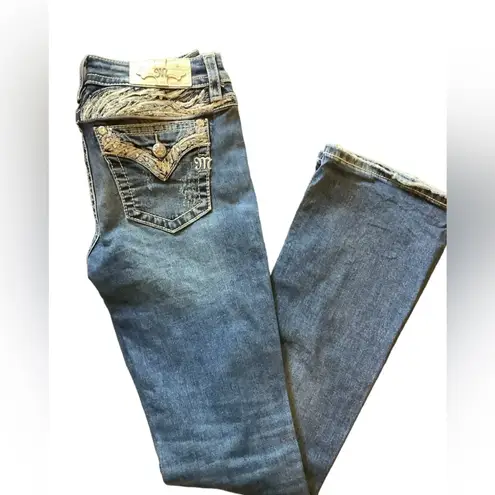 Miss Me Jeans Lightly Loved Worn Once. Beautiful Pearls, Rhinestones, Sequins