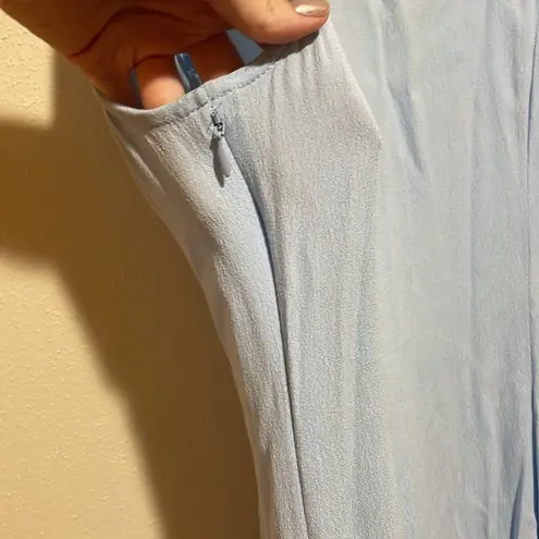 Privacy Please Revolve Lomax Light Blue Button Front Midi Tank Dress Size Small