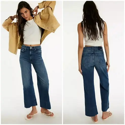 💕MOTHER SUPERIOR💕 The Maven Wide Hem Ankle Jeans ~ Rags To Riches 31 NWOT Blue