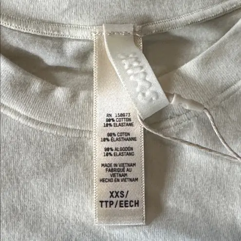 SKIMS Women’s Bone Long Sleeve T-Shirt Cotton Jersey Size XXS NWT