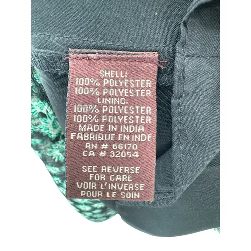 Ranna Gill Anthropologie Floral Mirror Sequin Ruffle Sleeve Mini Dress M Green Size M