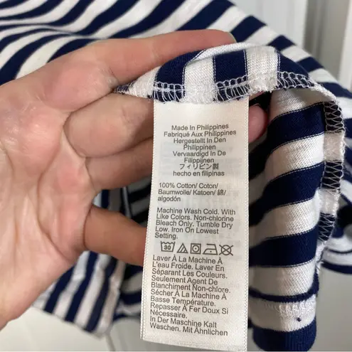 J. Crew Factory navy and white Striped girlfriend tank top size xxs nwt READ Blue