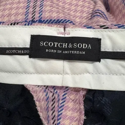 Scotch & Soda Edie Tailored Wide Leg Plaid Pants Women’s 28