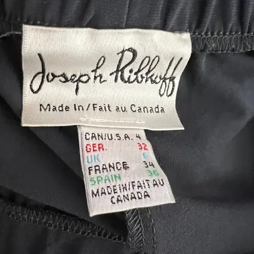 Joseph Ribkoff Pull On High Rise Stretchy Gray Straight Leg Pants Small 4