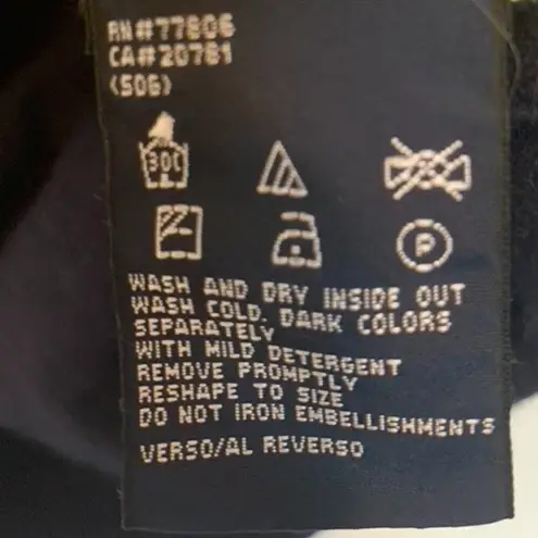 Vintage H Hilfiger Angora Navy and Lime Short Sleeve Sweater Blue Size L