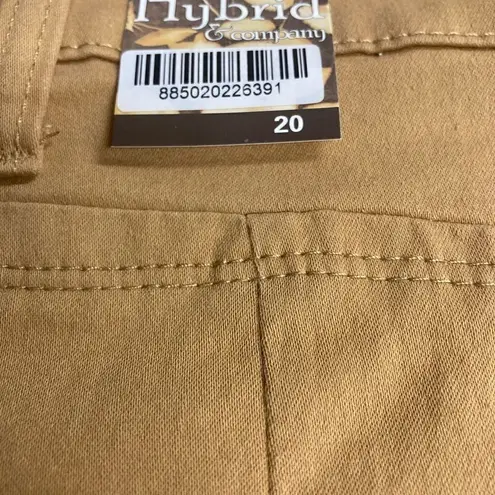 HYBRID & CO.Women’s Tan/Orange Jean Shorts, Sz 20, Cotton, Polyester, spandex blend