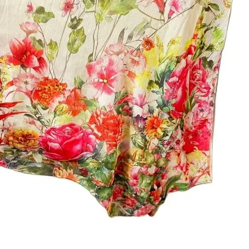 Cal Style Tunic Floral Print Sleeveless Top Size XL Pink