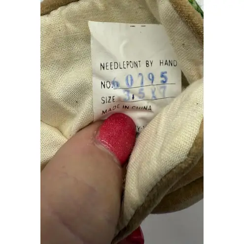 Vintage Needlepoint Golden Doodle Retriever Dog Eye Glasses Holder