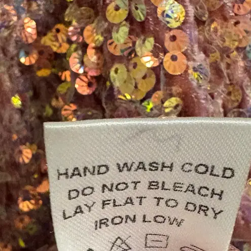 White Birch Pink Sequin Strapless Dress Size XL