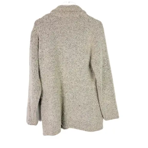 ISDA & Co Cashmere Wool Blend Sweater Jacket Cardigan Oatmeal Size Large L Tan