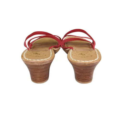 Il Sandalo Caprese Capri Sandals Red Leather Criss