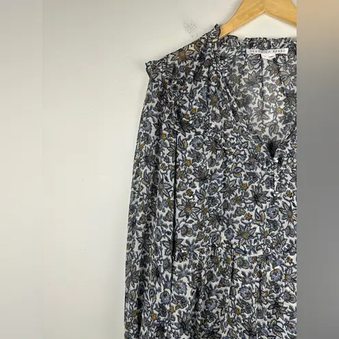 Veronica Beard Savile Printed Silk Crepe Floral Ruffle Mini Dress Women’s Sz 8