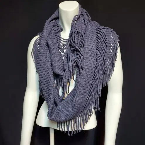 infinity Gray Tassel  Scarf