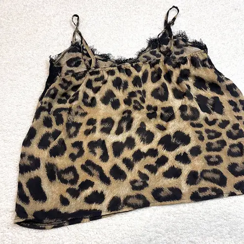 Outrageous Fortune Lace Trim Cami Animal Print