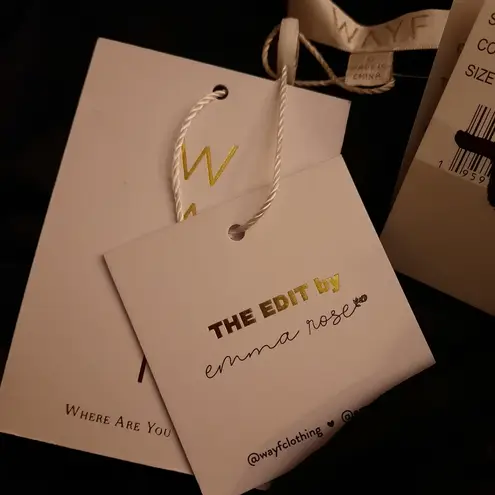 WAYF Emma Rose Top Women's Small Black Sequin Crop Sleeveless Blouse