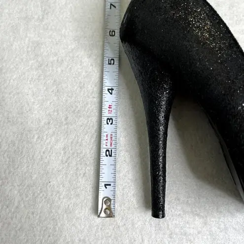 Brash  Black Sparkly Pump Heels