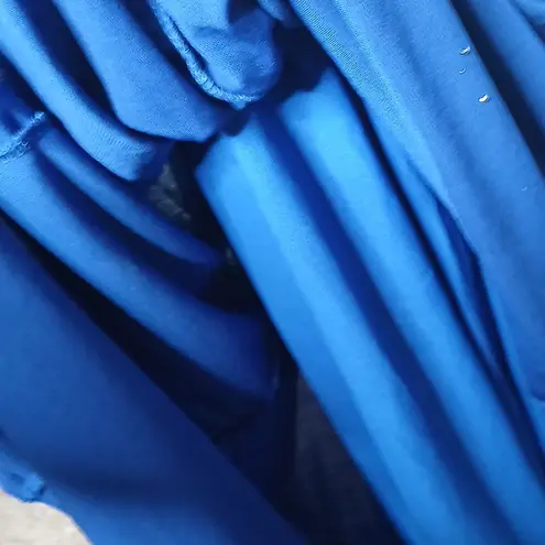 Blue sparkling lace top skirt size small