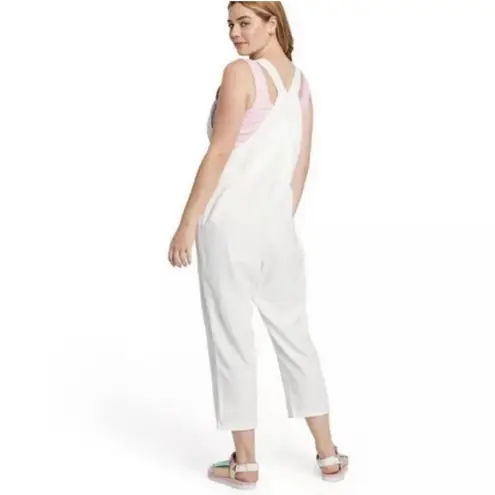 Stoney Clover Lane x Target Linen Blend Overalls Women's M White Pockets - Image 2