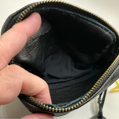 Vintage Wanderers Travel Co Black Soft Leather Venetian Card Wallet/Coin Bag