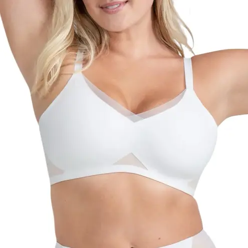 NWT Honeylove Crossover Bra Size 2XL White Padded Comfort Smoothing Wireless - Image 1